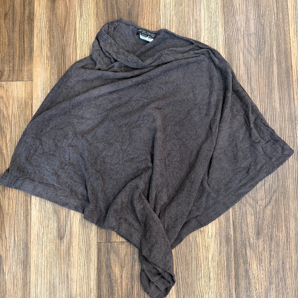 NWOT Lightweight Drape Poncho Barefoot Dreams Heather Chocolate Brown - OS